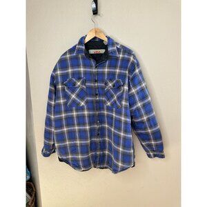 Anchor Blue Mens Global WKWR Blue Jacket Large long sleeve button up vintage